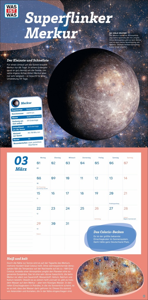 Weitere Ansicht: WAS IST WAS Entdecke das Weltall Broschurkalender 2027