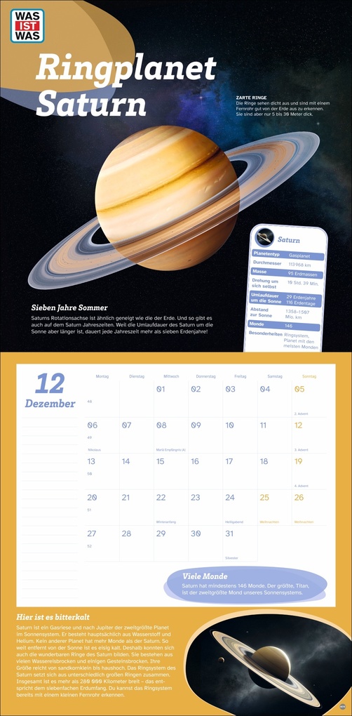 Weitere Ansicht: WAS IST WAS Entdecke das Weltall Broschurkalender 2027