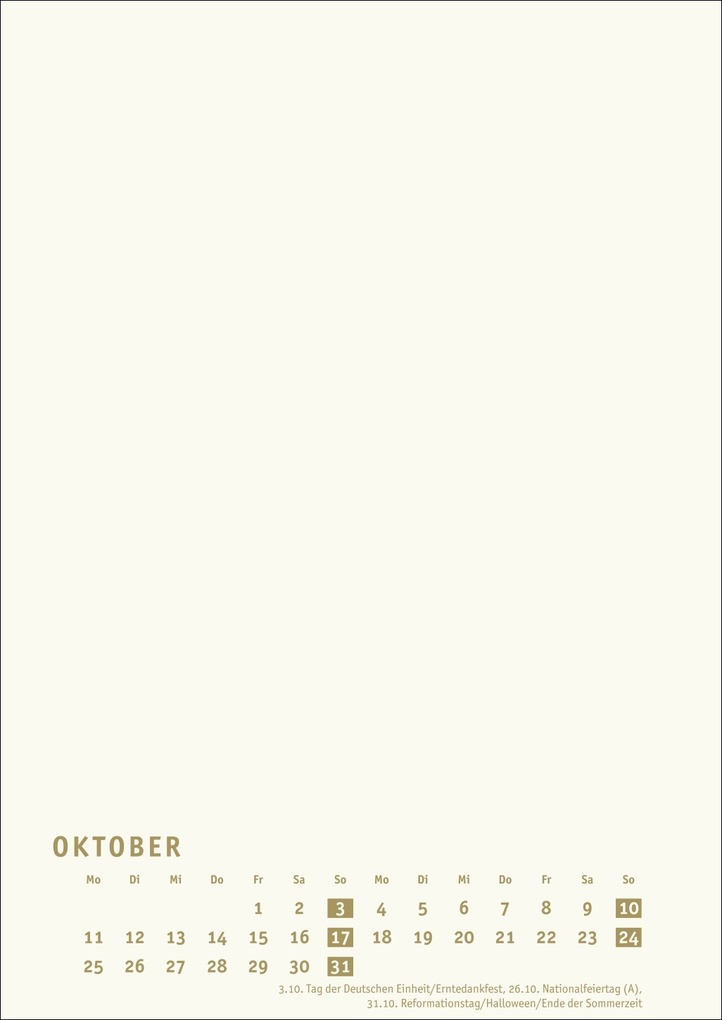 Weitere Ansicht: Premium-Bastelkalender gold A4 2027