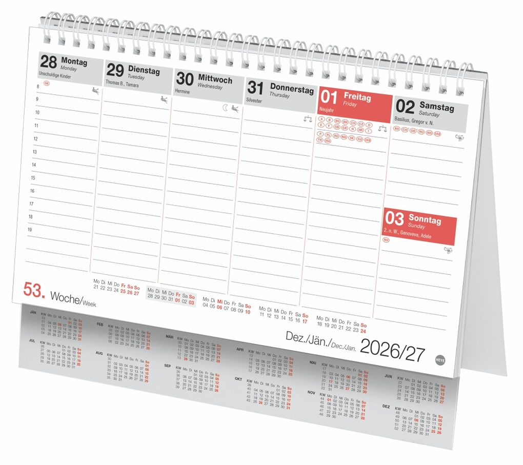 Weitere Ansicht: Schreibtischkalender Österreich klein 2027