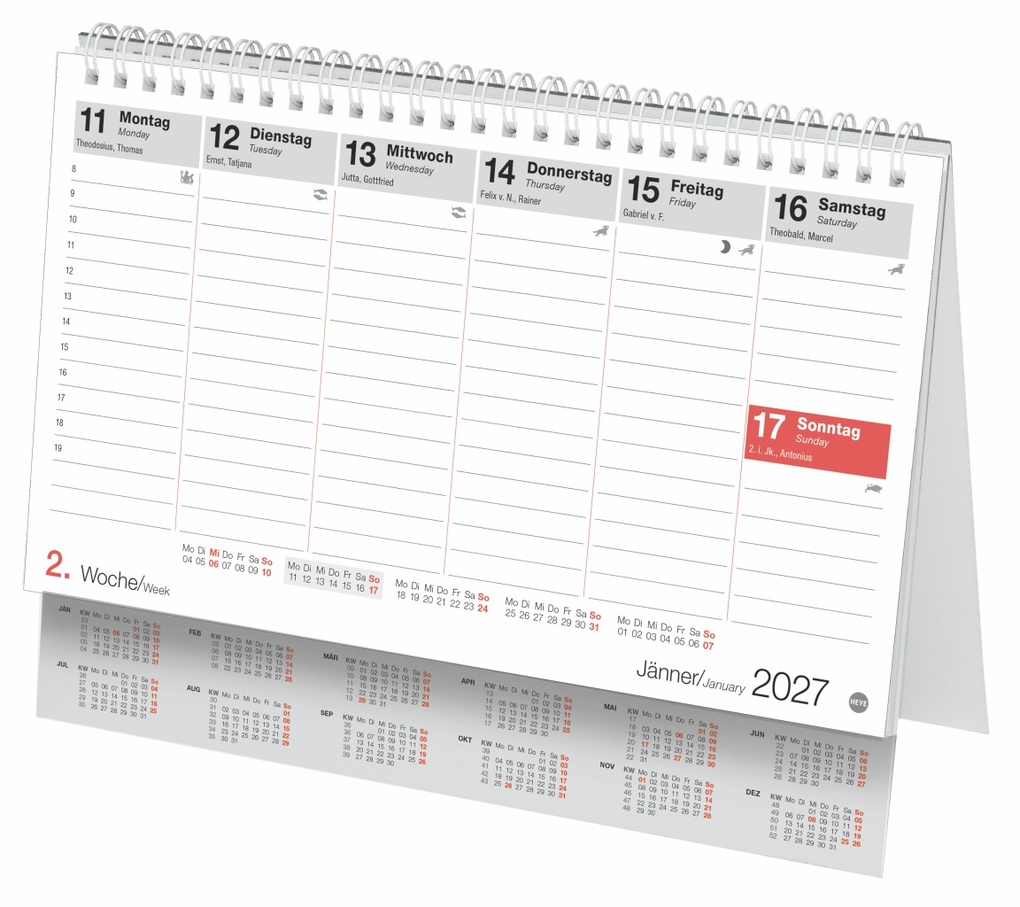 Weitere Ansicht: Schreibtischkalender Österreich klein 2027