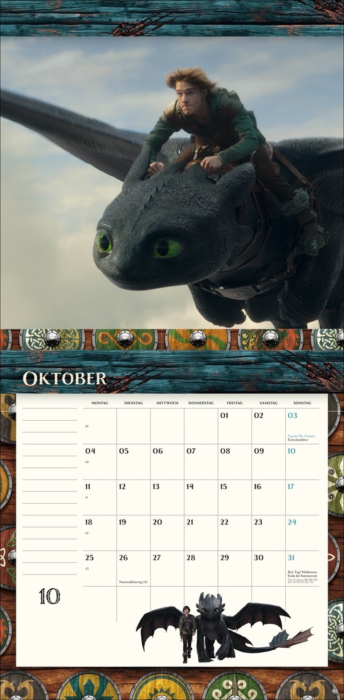 Weitere Ansicht: Drachenzähmen Broschurkalender 2027
