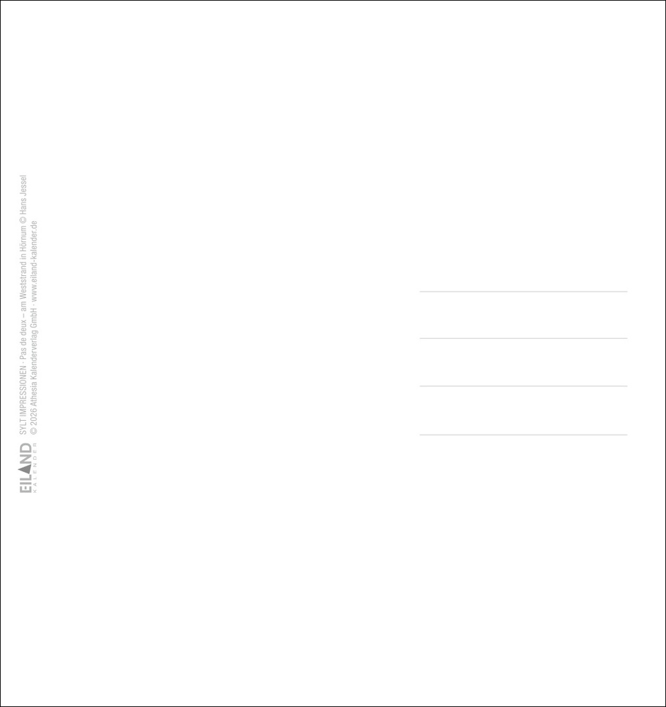 Weitere Ansicht: Sylt Impressionen Postkartenkalender 2027 | Hans Jessel