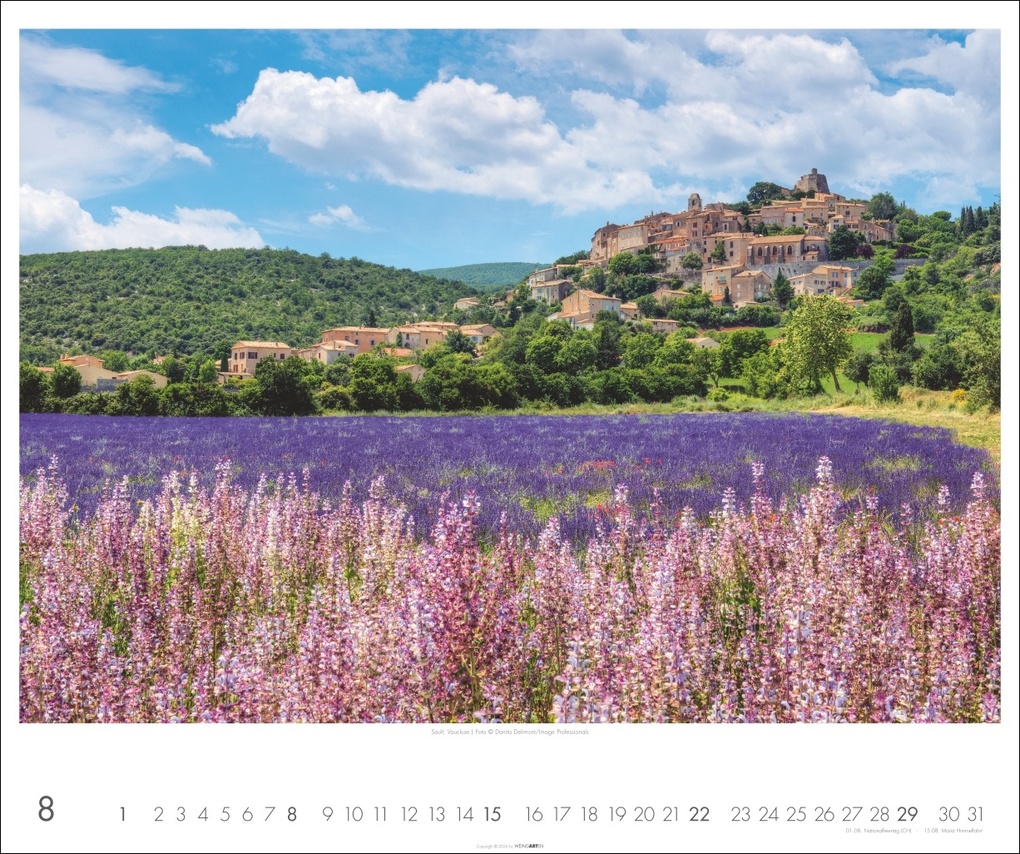 Weitere Ansicht: Provence Kalender 2027 - Blühende Lavendelfelder und malerische Dörfer