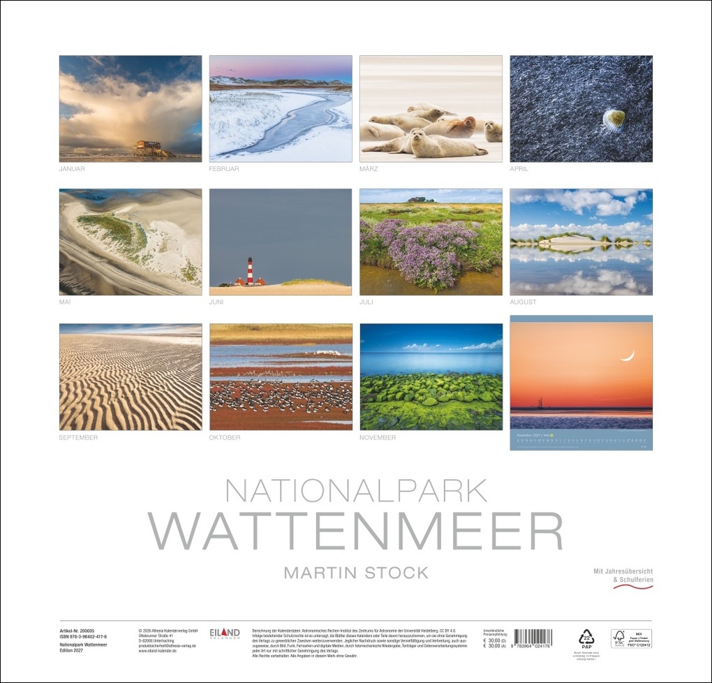Weitere Ansicht: Nationalpark Wattenmeer Edition Kalender 2027 - Martin Stock