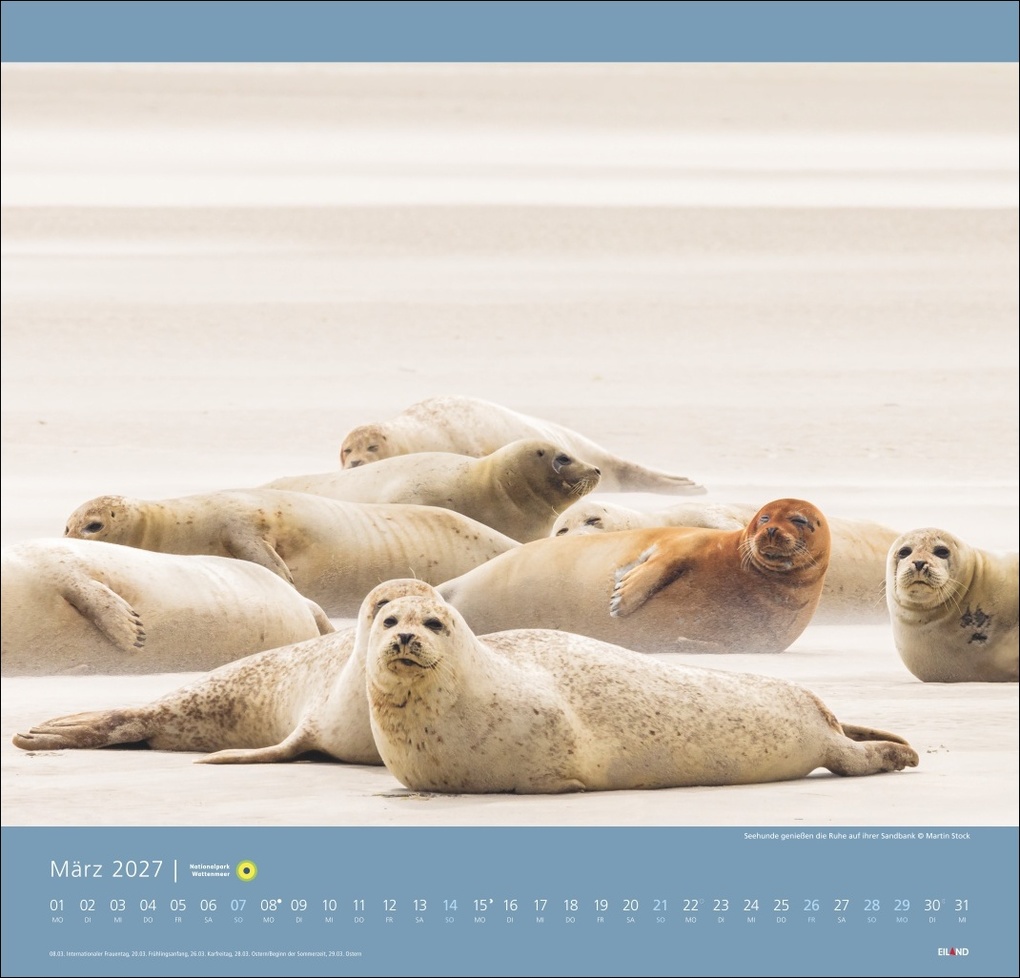 Weitere Ansicht: Nationalpark Wattenmeer Edition Kalender 2027 - Martin Stock