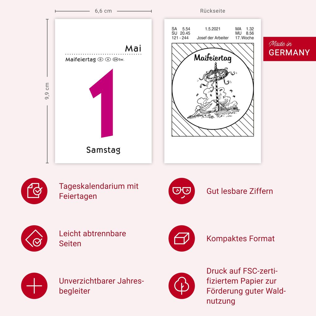 Weitere Ansicht: Tagesabreißkalender groß 2027