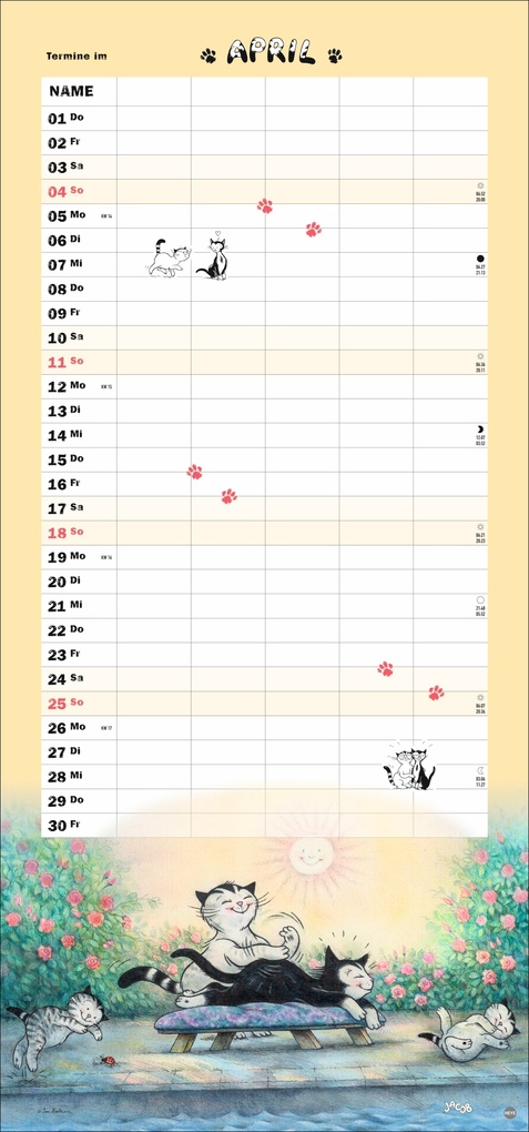 Weitere Ansicht: Jacob Familienplaner für Katzenliebhaber 2027 | Sven Hartmann