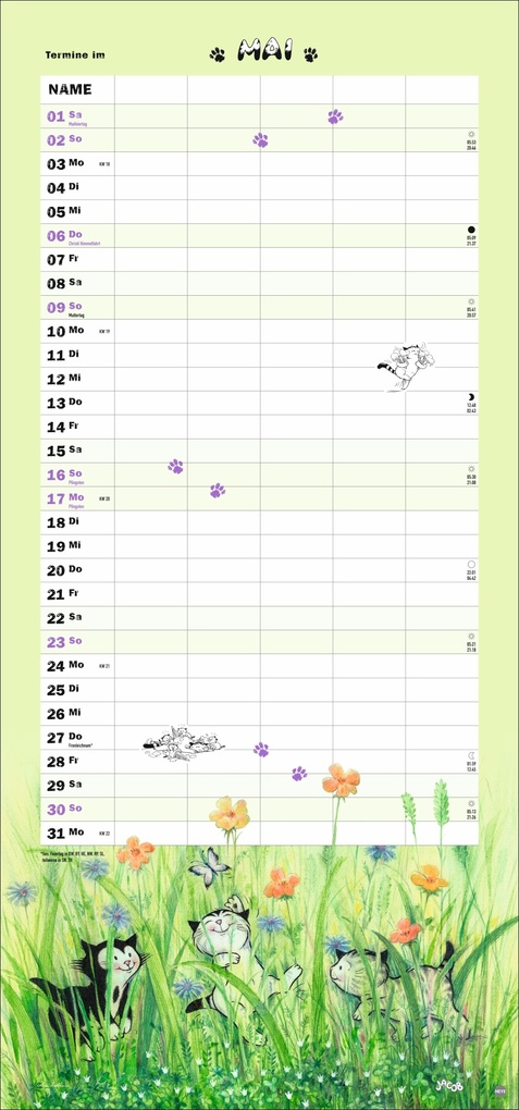 Weitere Ansicht: Jacob Familienplaner für Katzenliebhaber 2027 | Sven Hartmann