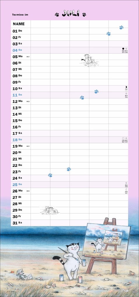 Weitere Ansicht: Jacob Familienplaner für Katzenliebhaber 2027 | Sven Hartmann