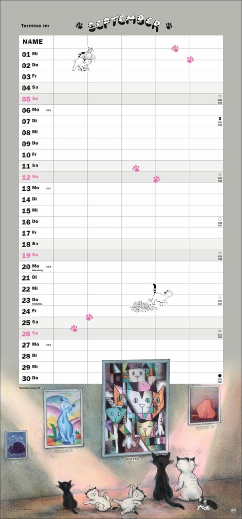 Weitere Ansicht: Jacob Familienplaner für Katzenliebhaber 2027 | Sven Hartmann