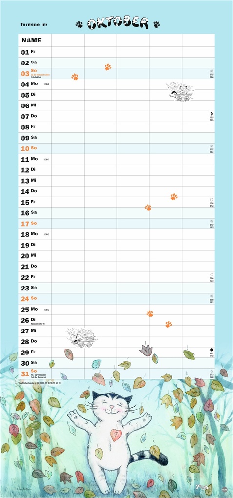 Weitere Ansicht: Jacob Familienplaner für Katzenliebhaber 2027 | Sven Hartmann