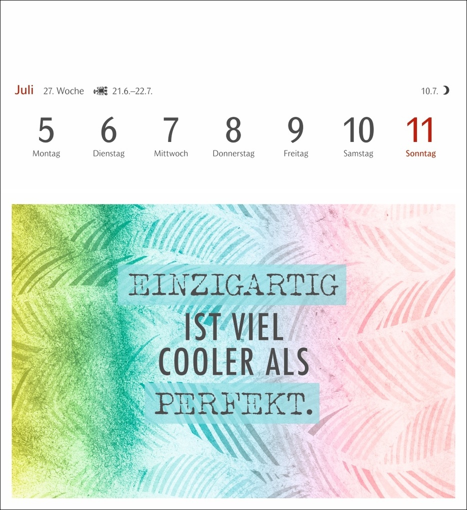 Weitere Ansicht: Positive-Sprüche-Kalender Postkartenkalender 2027 - mit 53 Postkarten