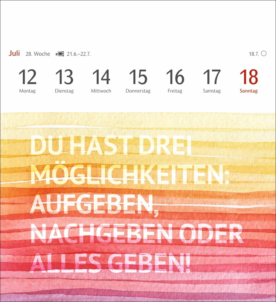 Weitere Ansicht: Positive-Sprüche-Kalender Postkartenkalender 2027 - mit 53 Postkarten