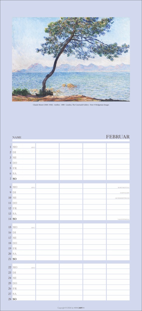 Weitere Ansicht: Kunst Familienplaner 2027 | Wassily Kandinsky, Franz Marc, Claude Monet