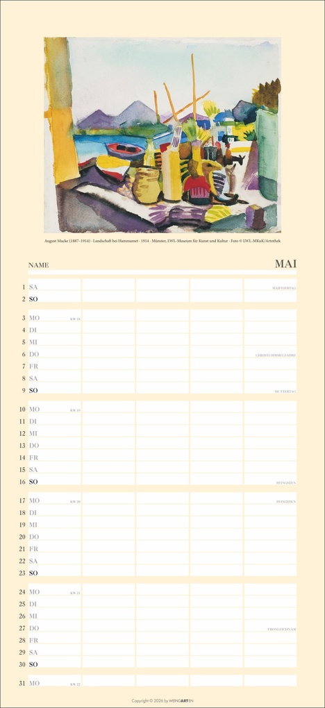 Weitere Ansicht: Kunst Familienplaner 2027 | Wassily Kandinsky, Franz Marc, Claude Monet