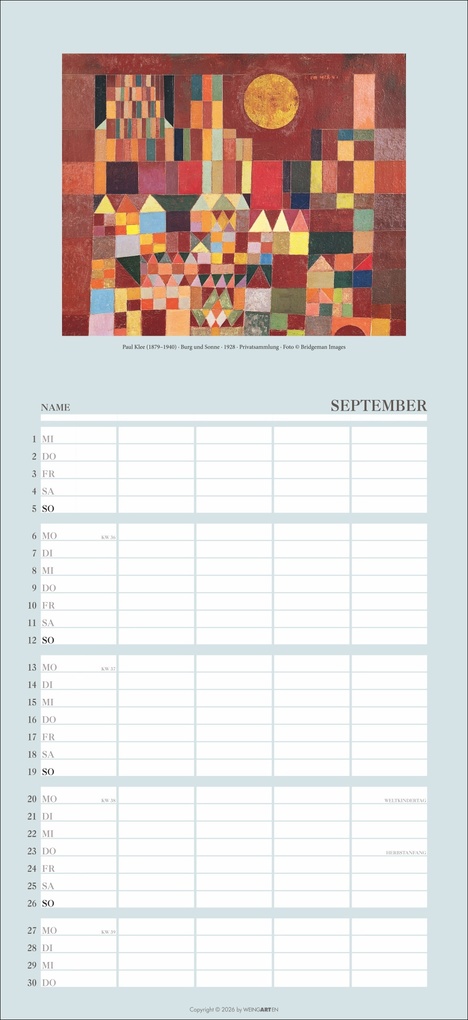 Weitere Ansicht: Kunst Familienplaner 2027 | Wassily Kandinsky, Franz Marc, Claude Monet