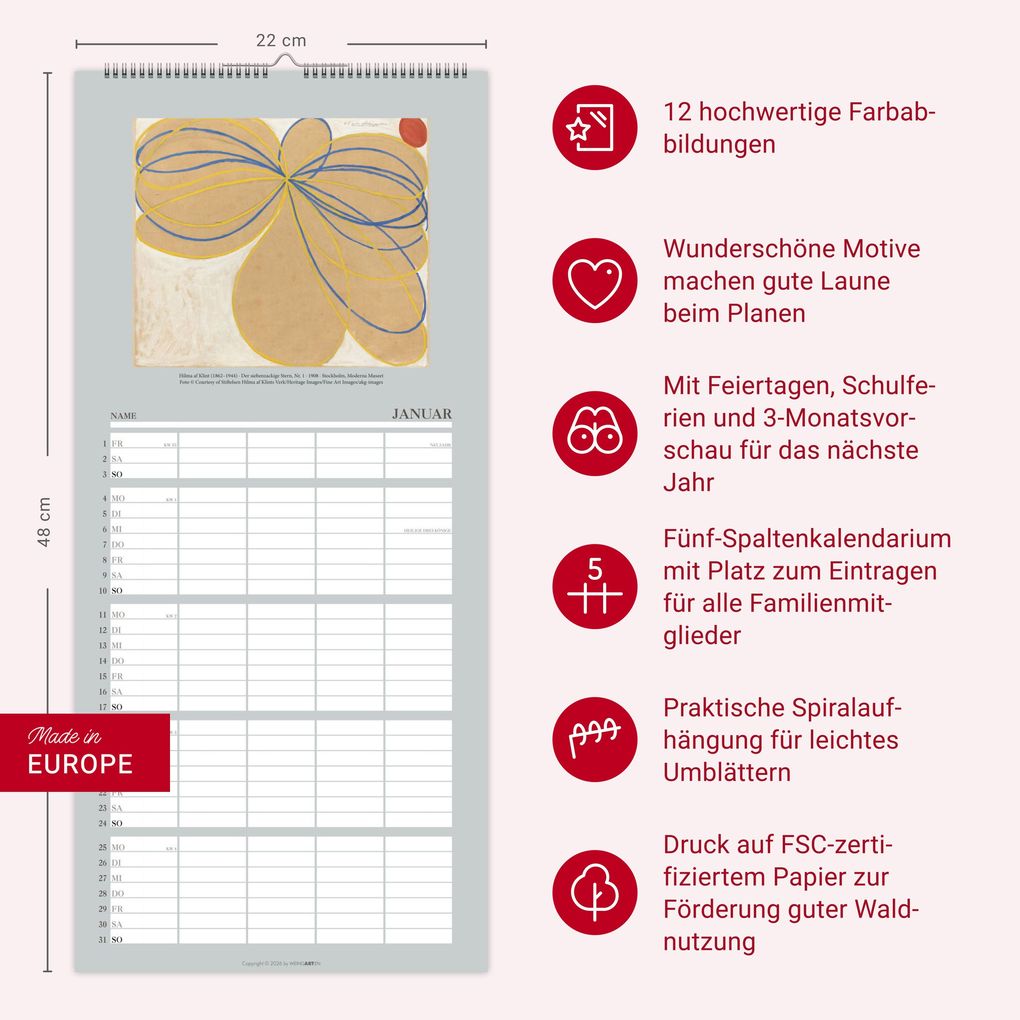 Weitere Ansicht: Kunst Familienplaner 2027 | Wassily Kandinsky, Franz Marc, Claude Monet