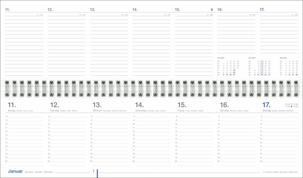 Weitere Ansicht: Wochenquerplaner, anthrazit 2027