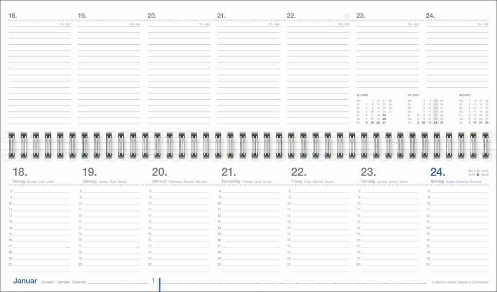 Weitere Ansicht: Wochenquerplaner, anthrazit 2027