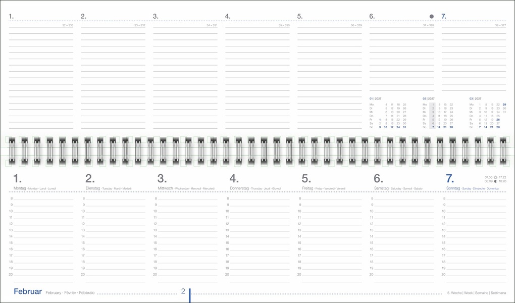 Weitere Ansicht: Wochenquerplaner, anthrazit 2027
