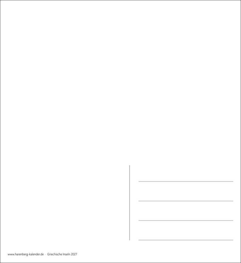Weitere Ansicht: Griechische Inseln Sehnsuchtskalender 2027 - Wochenkalender mit 53 Postkarten