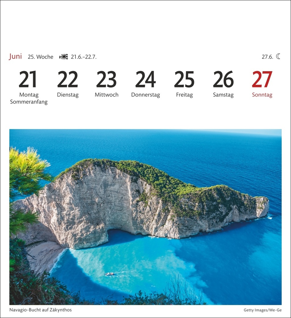 Weitere Ansicht: Griechische Inseln Sehnsuchtskalender 2027 - Wochenkalender mit 53 Postkarten