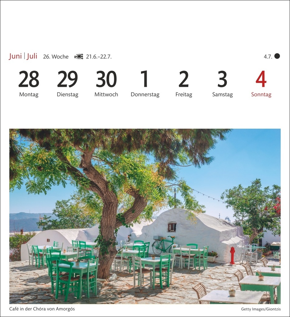 Weitere Ansicht: Griechische Inseln Sehnsuchtskalender 2027 - Wochenkalender mit 53 Postkarten