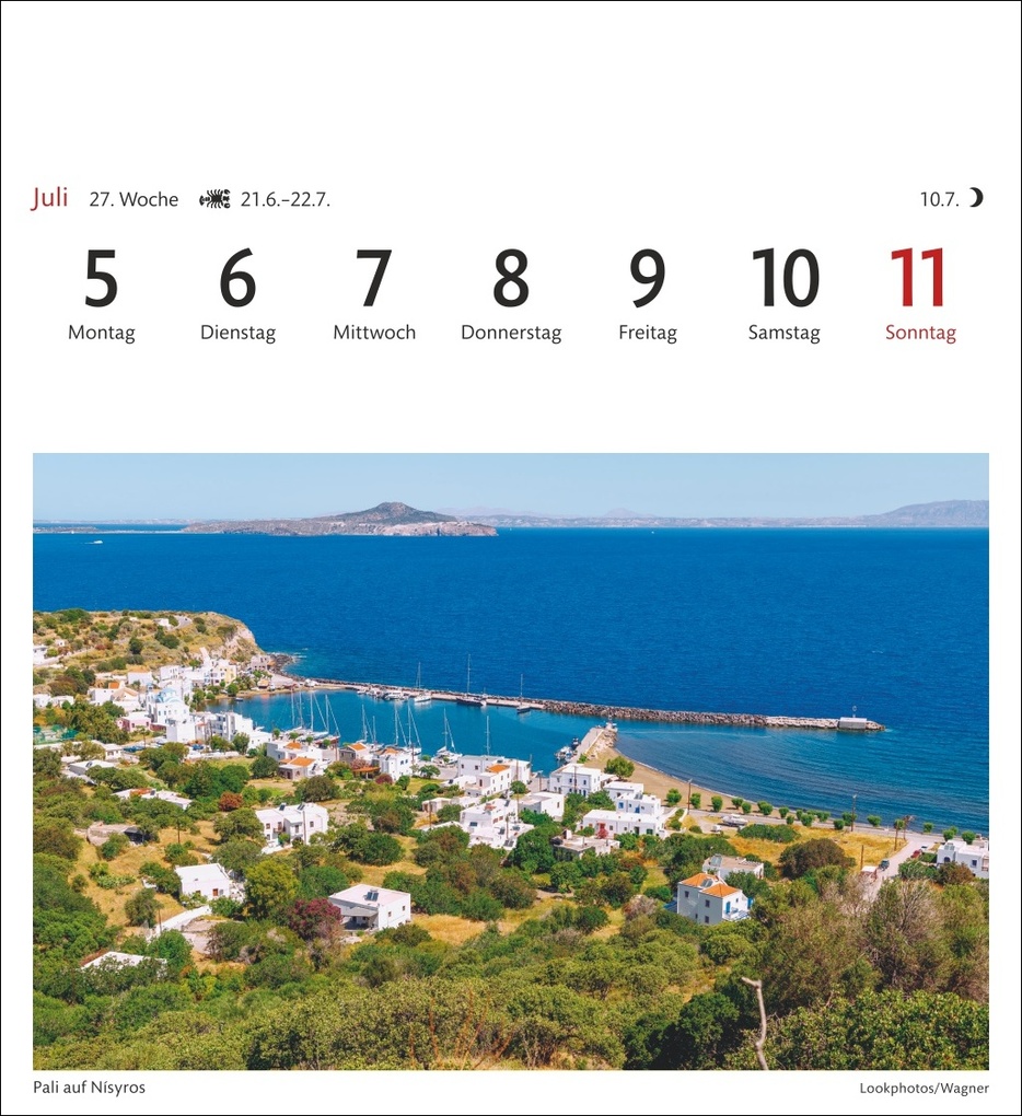 Weitere Ansicht: Griechische Inseln Sehnsuchtskalender 2027 - Wochenkalender mit 53 Postkarten