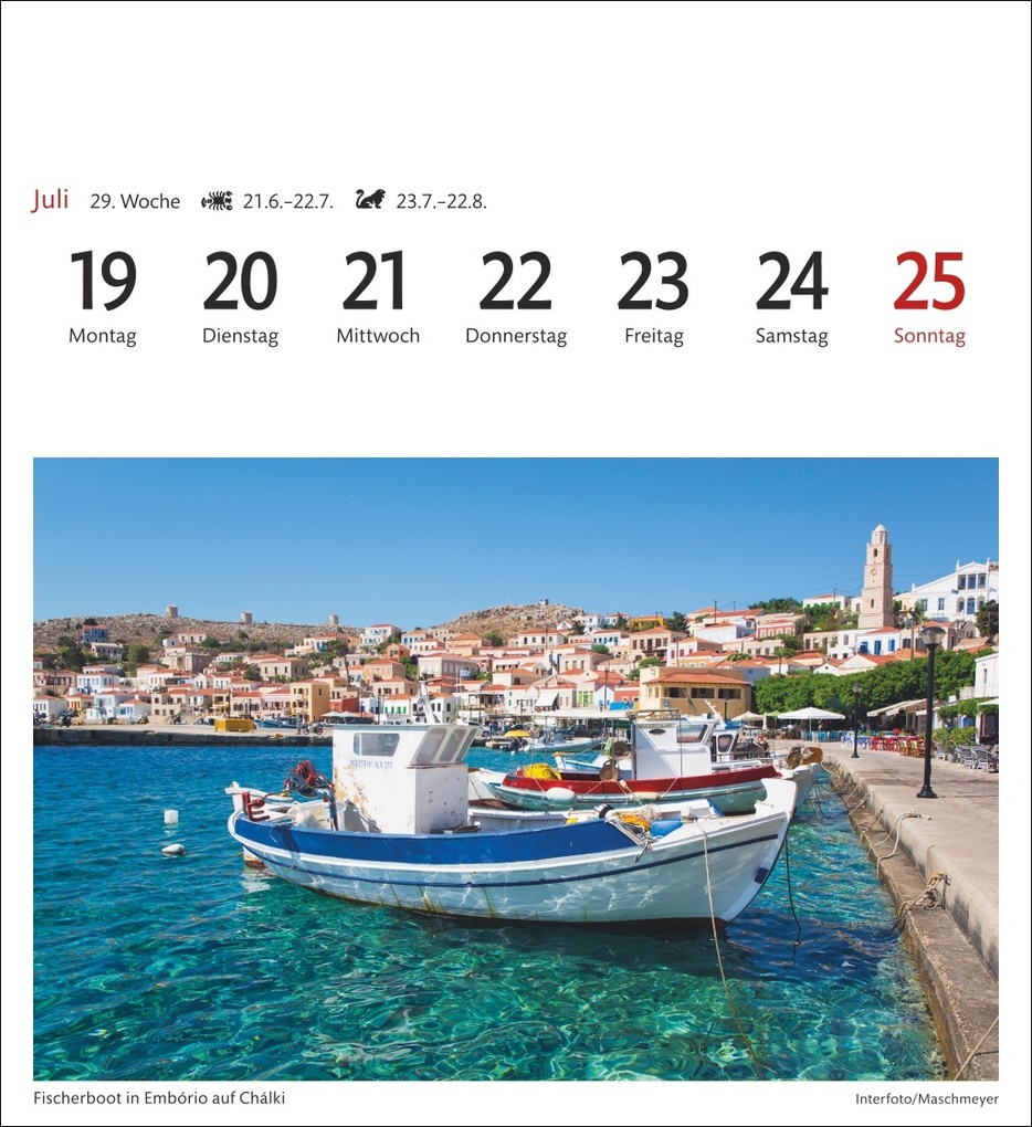 Weitere Ansicht: Griechische Inseln Sehnsuchtskalender 2027 - Wochenkalender mit 53 Postkarten