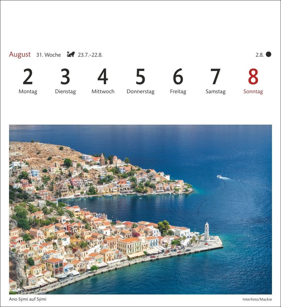 Weitere Ansicht: Griechische Inseln Sehnsuchtskalender 2027 - Wochenkalender mit 53 Postkarten