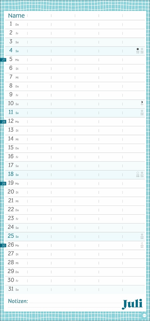 Weitere Ansicht: Deko-Familienplaner Happy Times 2027