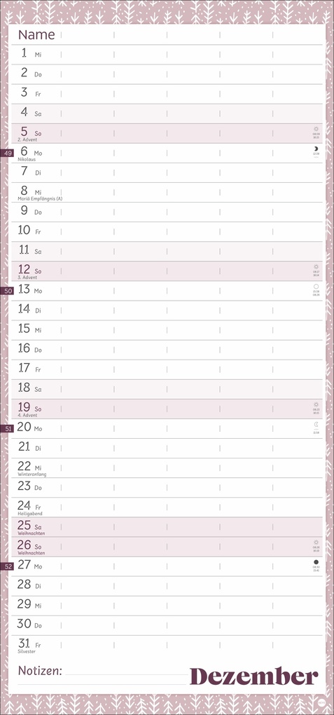 Weitere Ansicht: Deko-Familienplaner Happy Times 2027