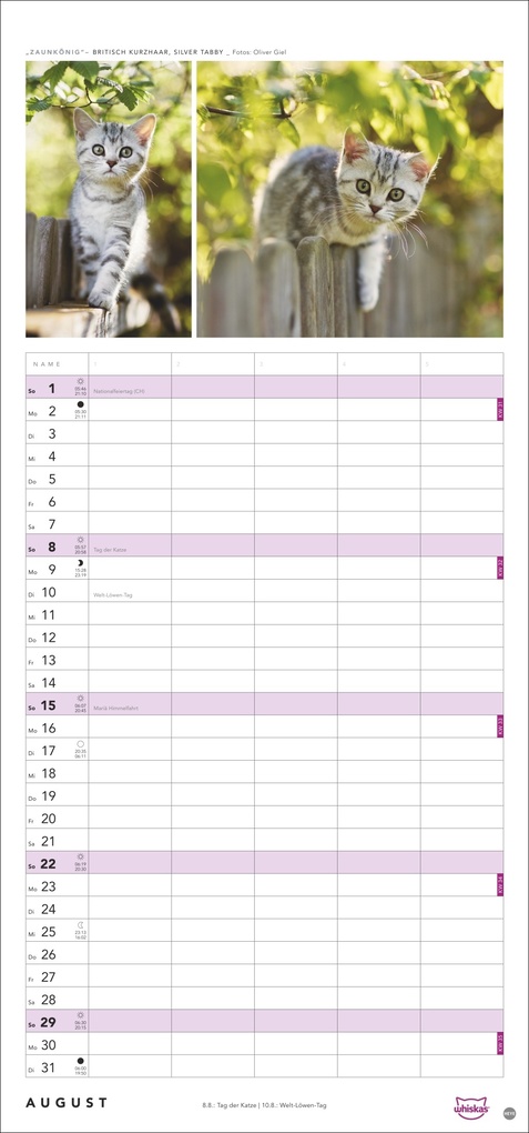 Weitere Ansicht: Whiskas Familienplaner 2027