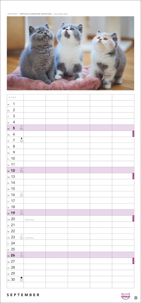 Weitere Ansicht: Whiskas Familienplaner 2027