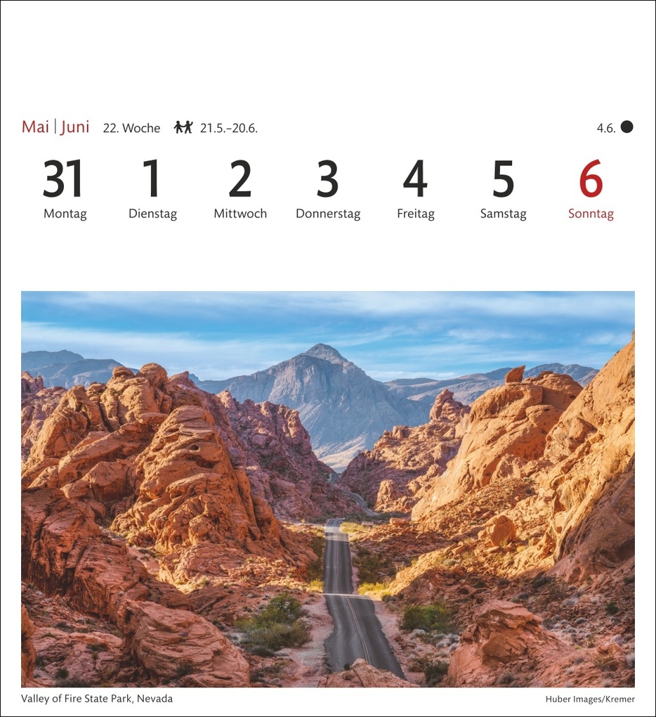 Weitere Ansicht: USA Sehnsuchtskalender 2027 - Wochenkalender mit 53 Postkarten