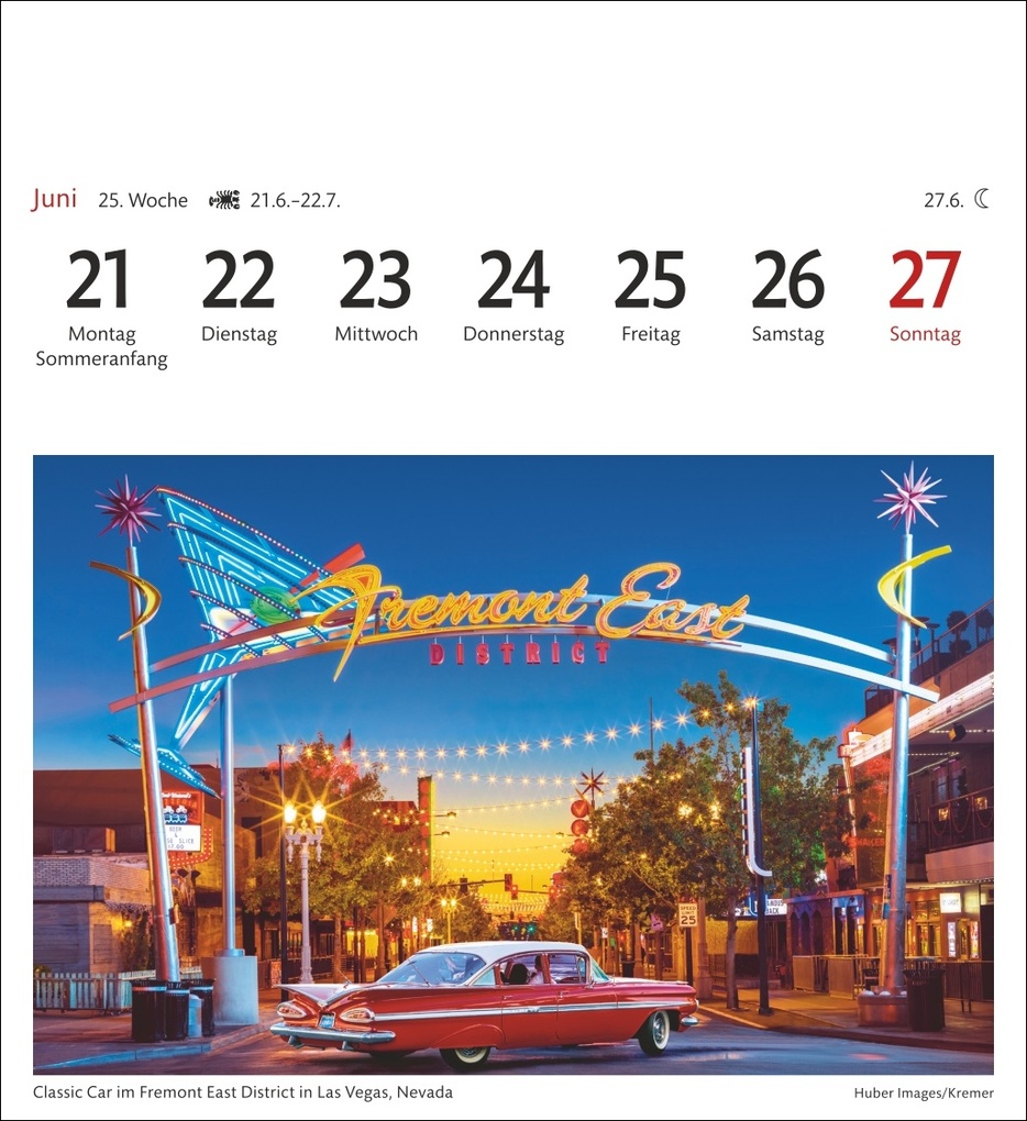 Weitere Ansicht: USA Sehnsuchtskalender 2027 - Wochenkalender mit 53 Postkarten