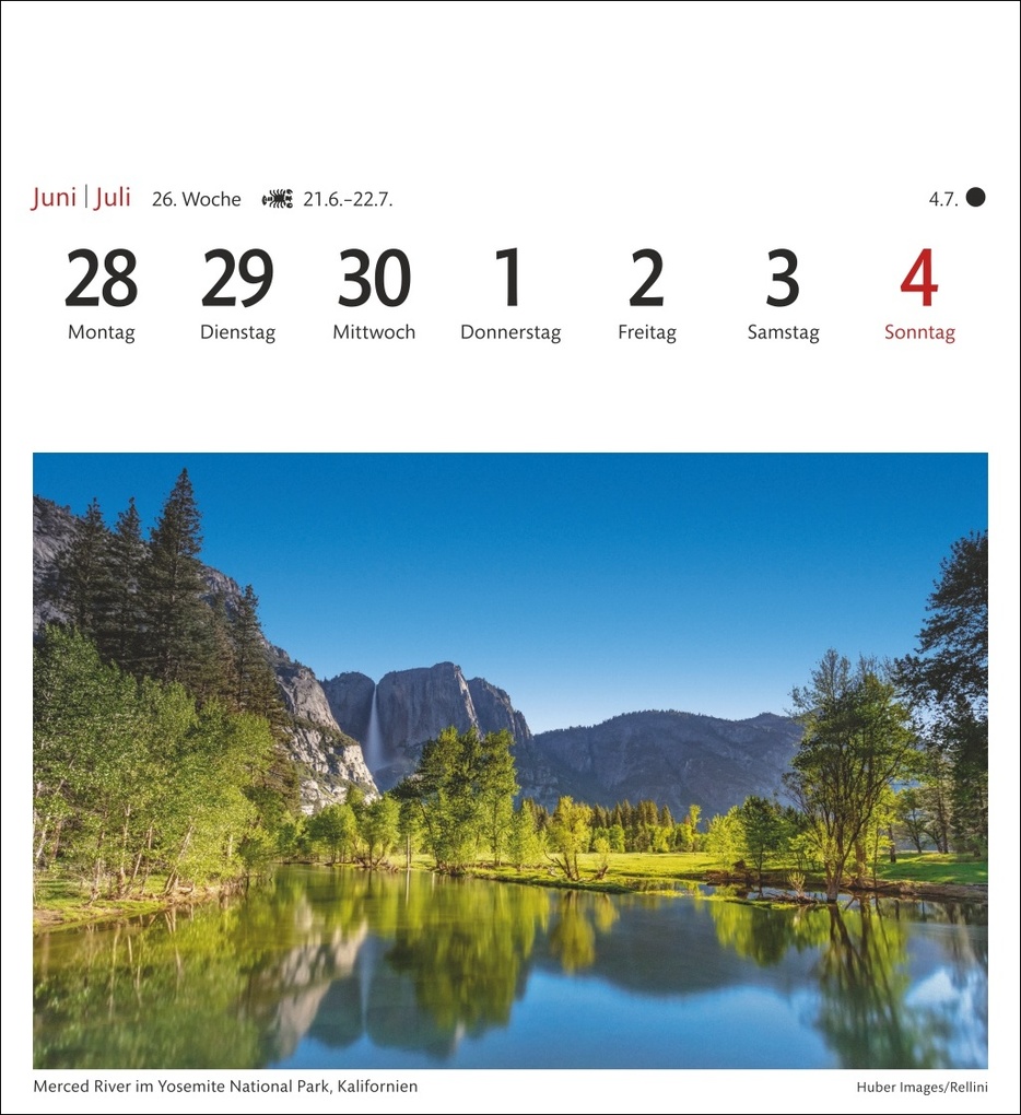 Weitere Ansicht: USA Sehnsuchtskalender 2027 - Wochenkalender mit 53 Postkarten