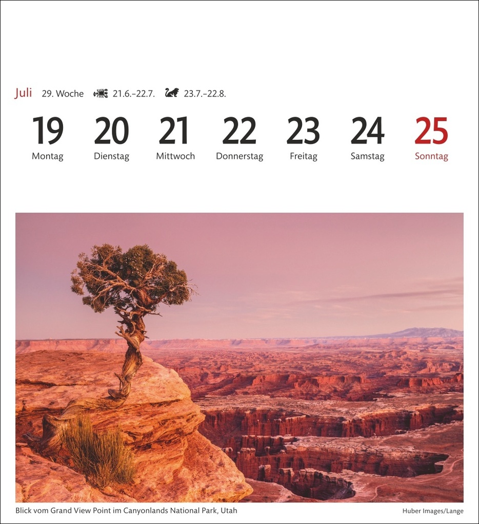 Weitere Ansicht: USA Sehnsuchtskalender 2027 - Wochenkalender mit 53 Postkarten