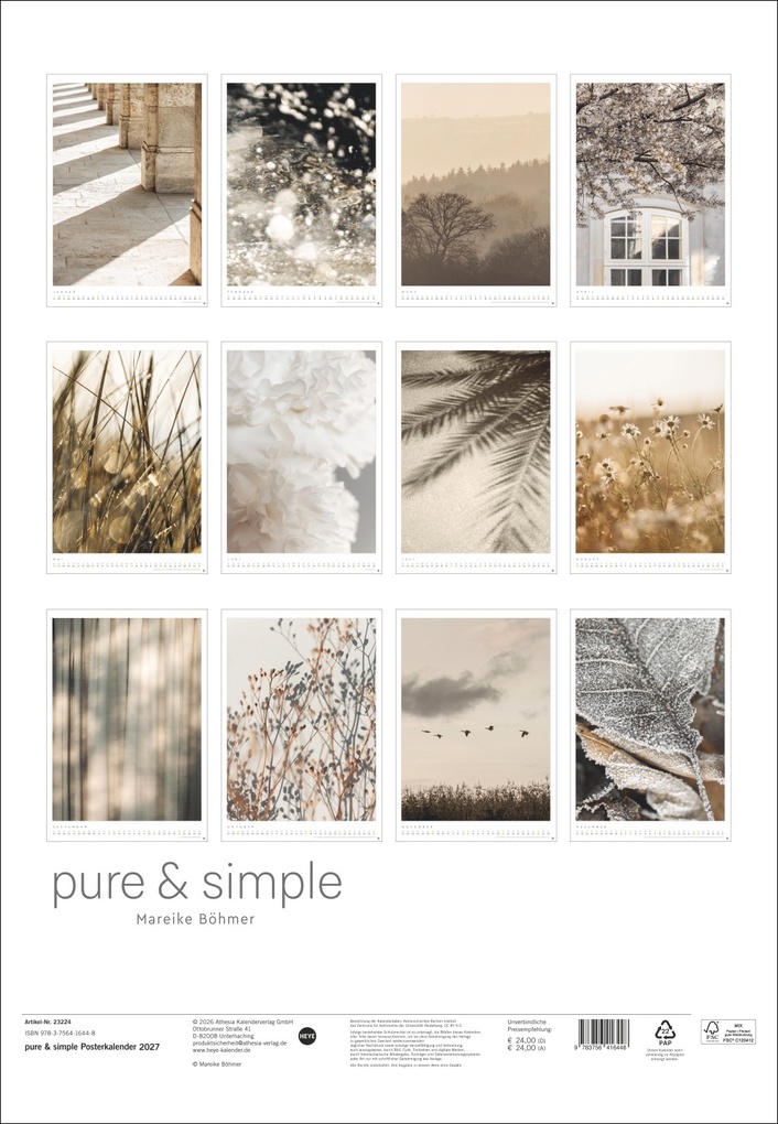 Weitere Ansicht: Mareike Böhmer: pure & simple Kalender 2027