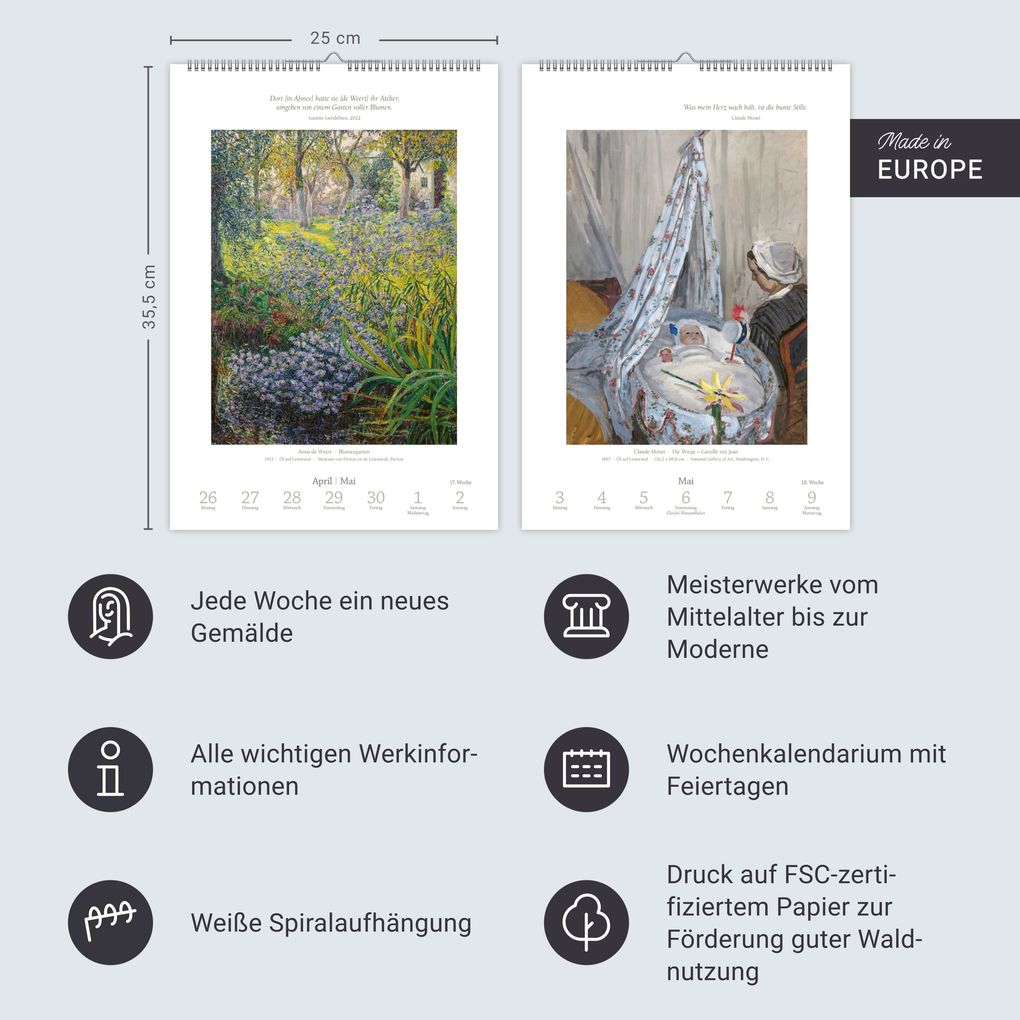 Weitere Ansicht: Kunst Wochen-Kulturkalender 2027 - 53 Meisterwerke der Malerei