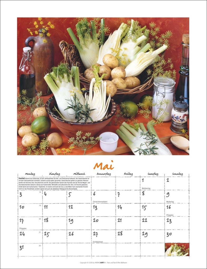 Weitere Ansicht: Augenschmaus Kalender 2027 - Gewürze und Kräuter rund ums Jahr