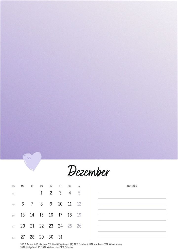 Weitere Ansicht: Kreativkalender Mit Liebe gemacht A4 2027