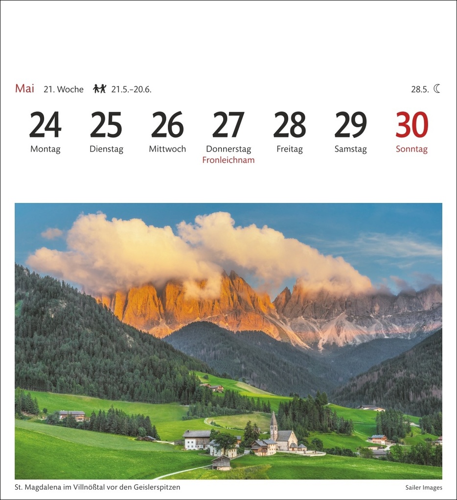 Weitere Ansicht: Südtirol Sehnsuchtskalender 2027 - Wochenkalender mit 53 Postkarten