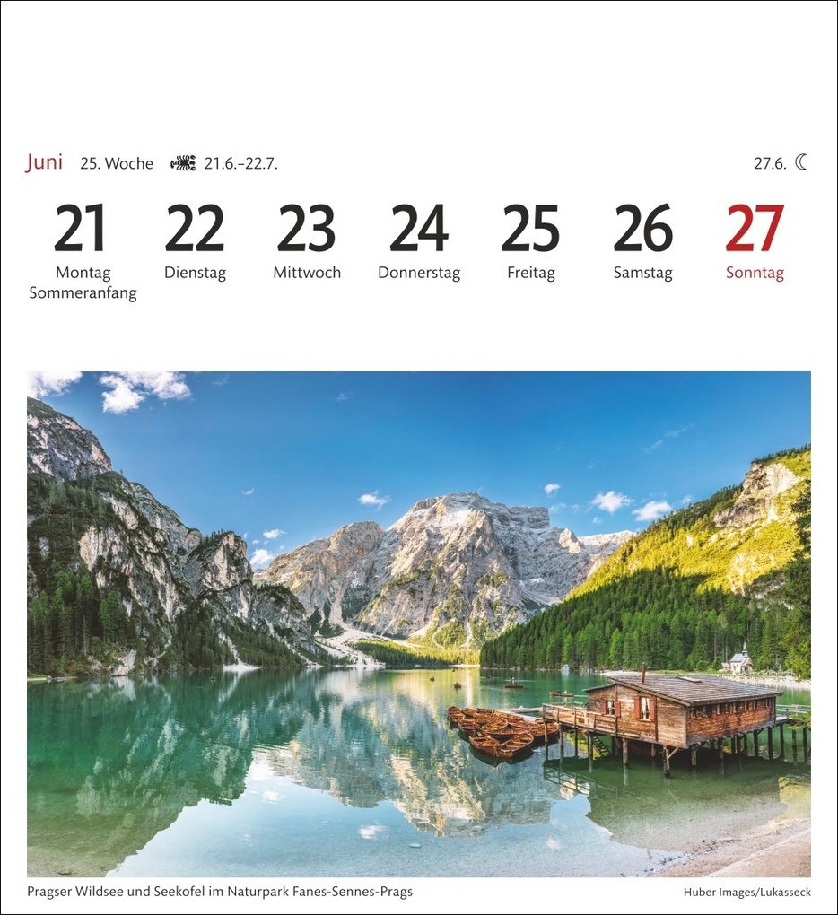 Weitere Ansicht: Südtirol Sehnsuchtskalender 2027 - Wochenkalender mit 53 Postkarten