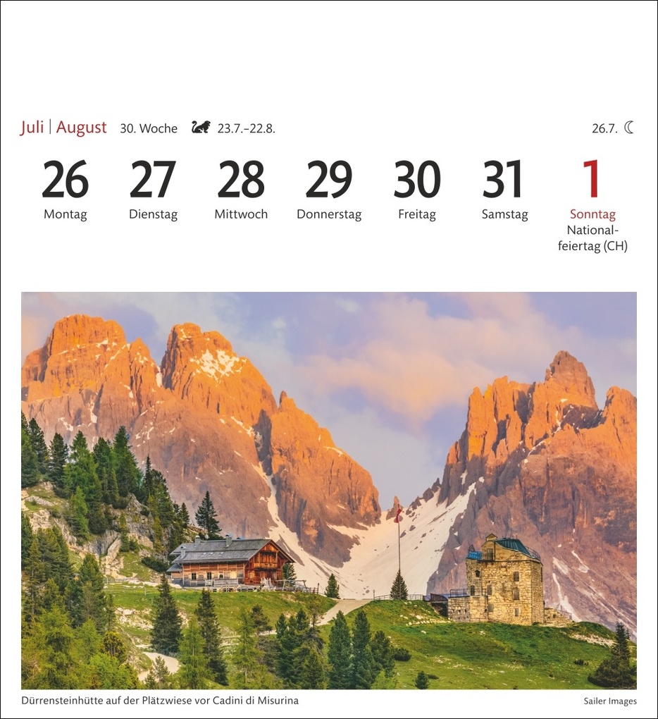 Weitere Ansicht: Südtirol Sehnsuchtskalender 2027 - Wochenkalender mit 53 Postkarten