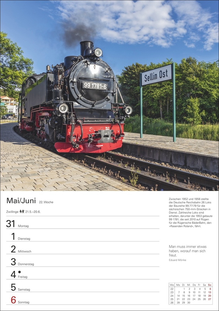 Weitere Ansicht: Eisenbahnen Wochenplaner 2027 - 53 faszinierende Fotografien | Jörn Schramm