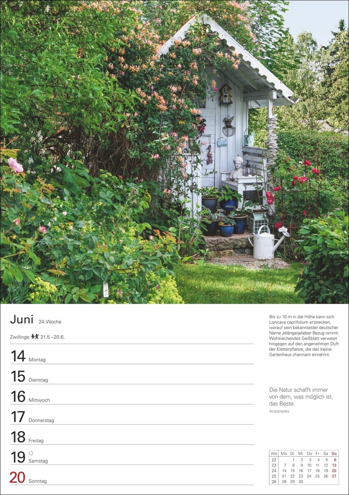 Weitere Ansicht: Gartenparadiese Wochenplaner 2027 - 53 faszinierende Fotografien | Ulrike Issel