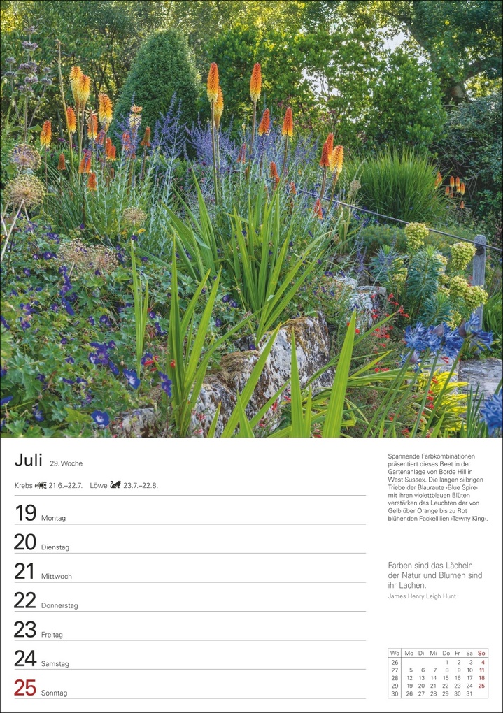 Weitere Ansicht: Gartenparadiese Wochenplaner 2027 - 53 faszinierende Fotografien | Ulrike Issel