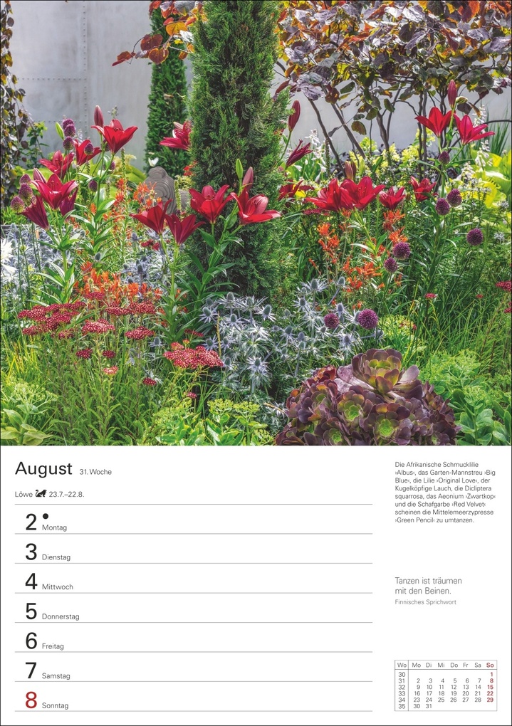 Weitere Ansicht: Gartenparadiese Wochenplaner 2027 - 53 faszinierende Fotografien | Ulrike Issel